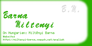 barna miltenyi business card