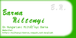 barna miltenyi business card